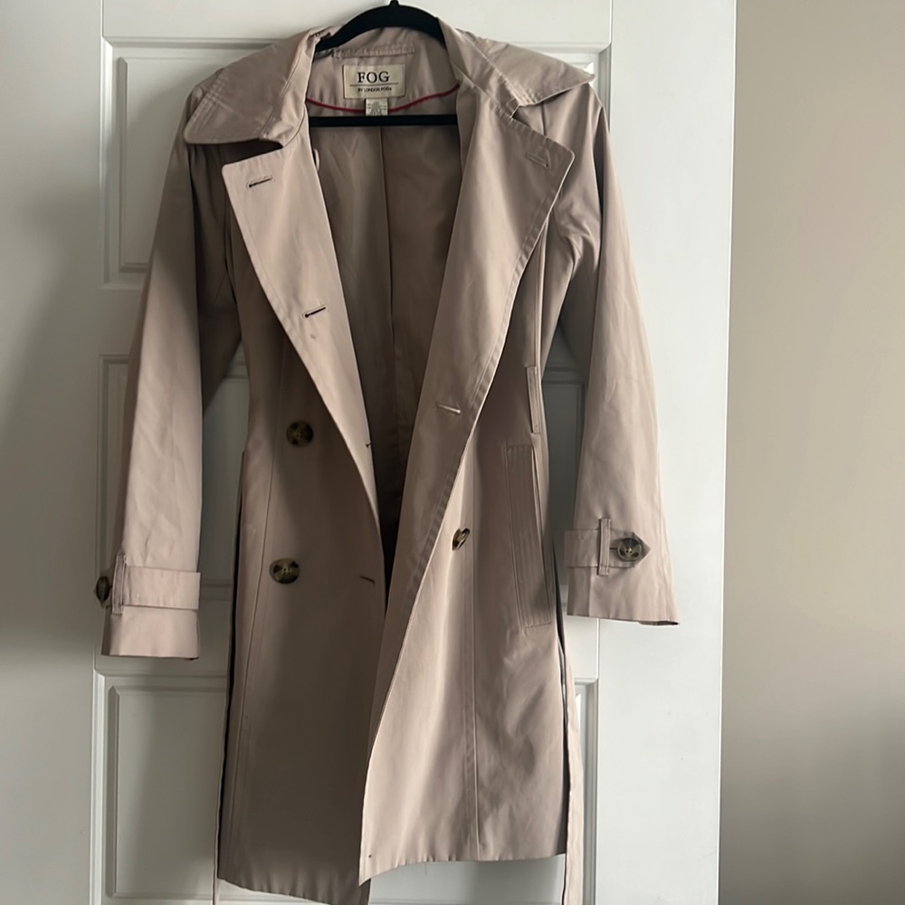Fog by London Fog belted beige trench coat